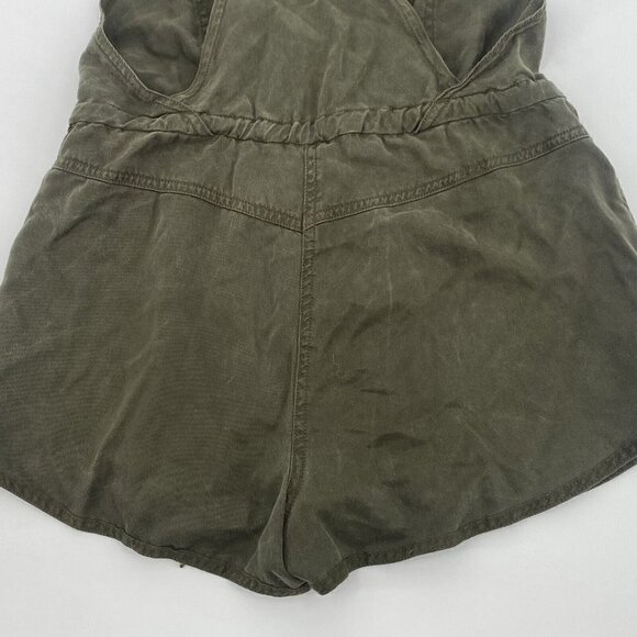 Aritzia Wilfred Free Size XS Beatriz Romper Overalls Shortalls Army Green Romper - Picture 13 of 14